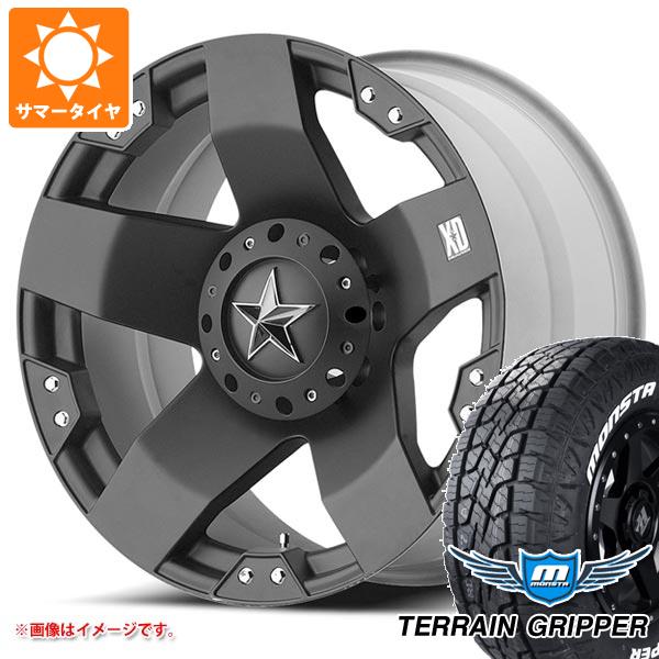 【タイヤ交換対象】ランドクルーザー プラド 150系用 サマータイヤ モンスタ テレーングリッパー LT275/55R20 120/117Q ホワイトレター KMC XD775 ロックスター 8.5-20 タイヤホイール4本セット