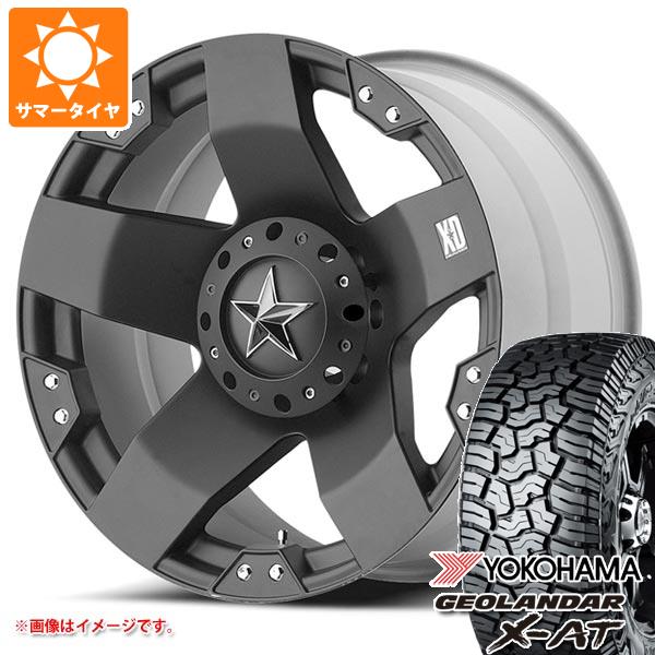 【タイヤ交換対象】2024年製 サマータイヤ 265/70R17 121/118Q ヨコハマ ジオランダー X-AT G016 ブラックレター KMC XD775 ロックスター 8.0-17 タイヤホイール4本セット