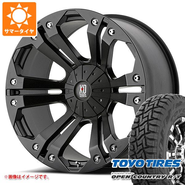 【タイヤ交換対象】ランドクルーザー プラド 150系用 サマータイヤ トーヨー オープンカントリー R/T 265/60R18 110Q ブラックレター KMC XD778 モンスター 9.0-18 タイヤホイール4本セット