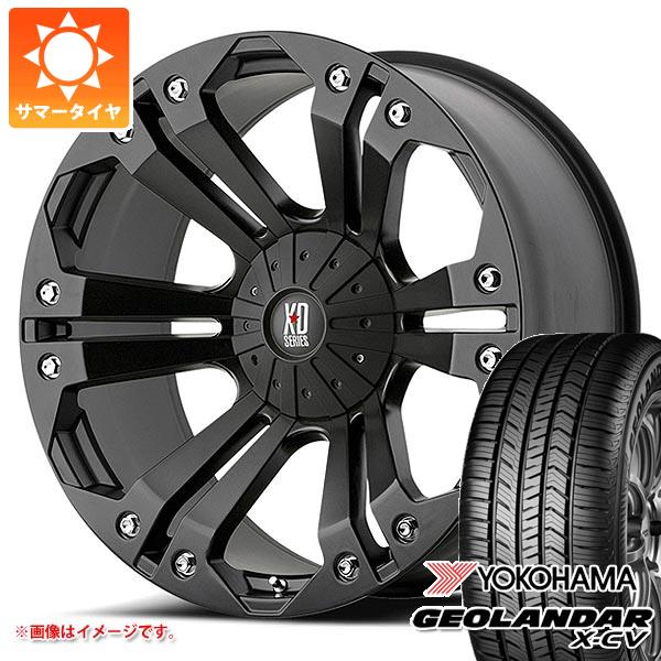 【タイヤ交換対象】ランドクルーザー プラド 150系用 サマータイヤ ヨコハマ ジオランダー X-CV G057 265/50R20 111W XL KMC XD778 モンスター 9.0-20 タイヤホイール4本セット