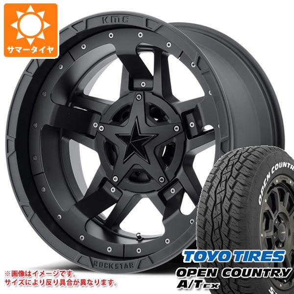 【タイヤ交換対象】アウトランダー GF/GG系用 サマータイヤ トーヨー オープンカントリー A/T EX 225/65R17 102H アウトサイドホワイトレター KMC XD827 ロックスター3 8.0-17 タイヤホイール4本セット