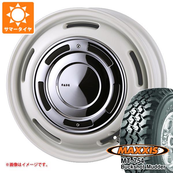 サマータイヤ 195R14 106/104R 8PR マキシス MT-754 バックショットマッダー アウトラインホワイトレター クリムソン ディーンクロスカントリー 4.5-14 タイヤホイール4本セット