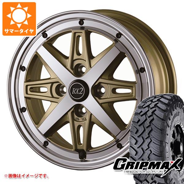 【タイヤ交換対象】サマータイヤ 195R14 106/104Q グリップマックス マッドレイジ M/T ホワイトレター ドゥオール フェニーチェ RX2 4.5-14 タイヤホイール4本セット
