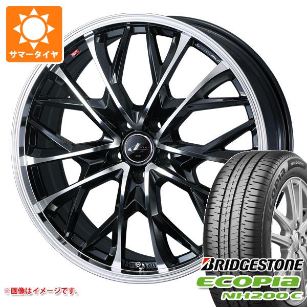 【タイヤ交換対象】サマータイヤ 175/60R16 82H ブリヂストン エコピア NH200C レオニス MV 6.0-16 タイヤホイール4本セット