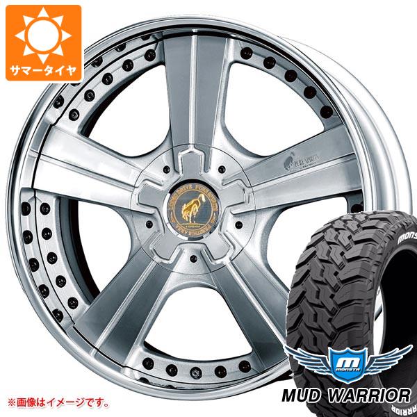 【タイヤ交換対象】ランドクルーザー300用 サマータイヤ モンスタ マッドウォーリアー LT275/55R20 120/117Q ホワイトレター スーパースター ピュアスピリッツ オークス 9.5-20 タイヤホイール4本セット