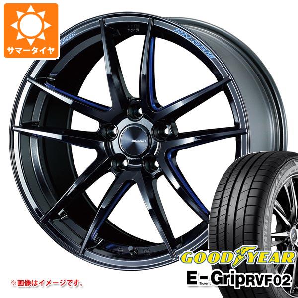 【タイヤ交換対象】サマータイヤ 225/55R18 102V XL グッドイヤー エフィシエントグリップ RVF02 ウェッズスポーツ RN-55M 7.5-18 タイヤホイール4本セット