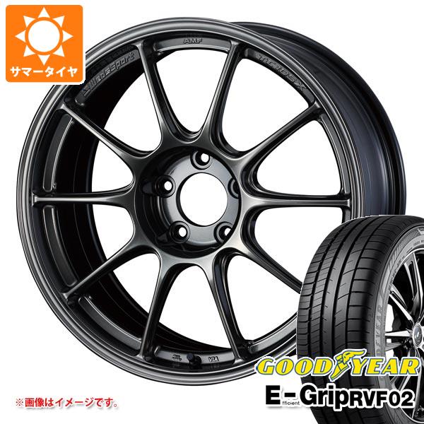 【タイヤ交換対象】サマータイヤ 225/55R18 102V XL グッドイヤー エフィシエントグリップ RVF02 ウェッズスポーツ TC105X 8.0-18 タイヤホイール4本セット