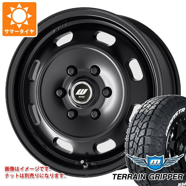 【タイヤ交換対象】ニッサン NV350キャラバン E26用 サマータイヤ モンスタ テレーングリッパー 215/70R16 107/105Q LT ホワイトレター ワーク エクストラップ DTHC 6.5-16 タイヤホイール4本セット