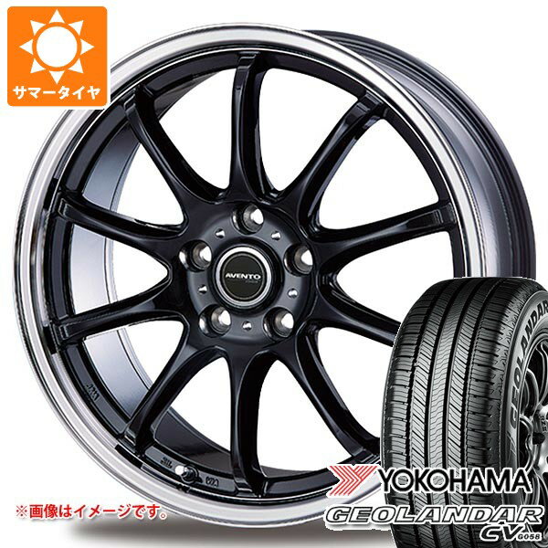 【タイヤ交換対象】サマータイヤ 235/55R18 100V ヨコハマ ジオランダー CV G058 インターミラノ アヴェント FF-10 7.5-18 タイヤホイール4本セット