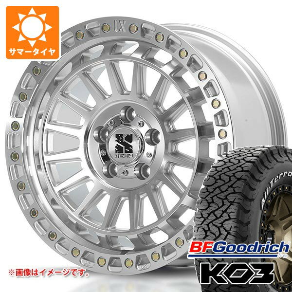 【タイヤ交換対象】ジープ ラングラー JK/JL系用 サマータイヤ BFグッドリッチ オールテレーンT/A KO3 LT295/70R17 128/125S ホワイトレター MLJ エクストリームJ XJ08 タイヤホイール4本セット