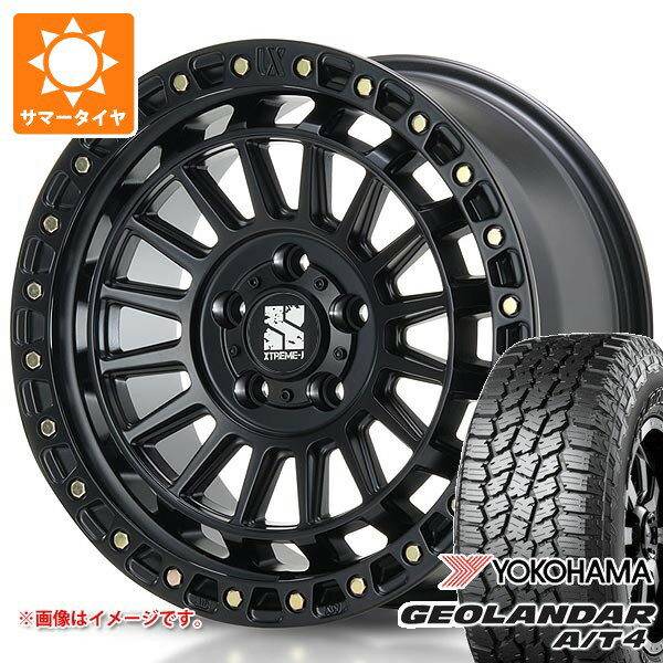 【タイヤ交換対象】ミツビシ エクリプスクロス GK系用 サマータイヤ ヨコハマ ジオランダー A/T4 G018 225/65R17 102H ブラックレター MLJ エクストリームJ XJ08 7.5-17 タイヤホイール4本セット