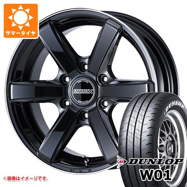 Rakuten - 【タイヤ交換対象】トヨタ ハイエース 200系用 サマータイヤ ダンロップ W01 215/60R17C 109/107N ホワイトレター エセックス EC 6.5-17 タイヤホイール4本セット