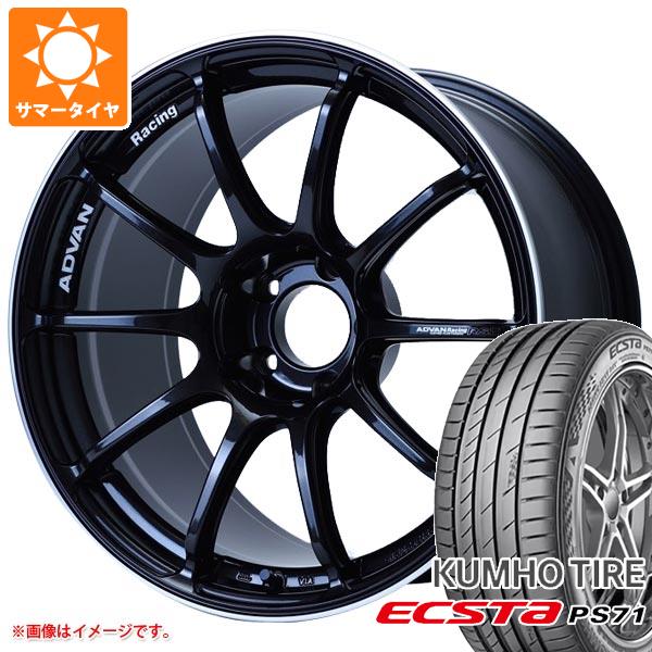 乐天商城 - 【タイヤ交換対象】サマータイヤ 235/45R18 98Y XL クムホ エクスタ PS71 アドバンレーシング RS3 8.0-18 タイヤホイール4本セット