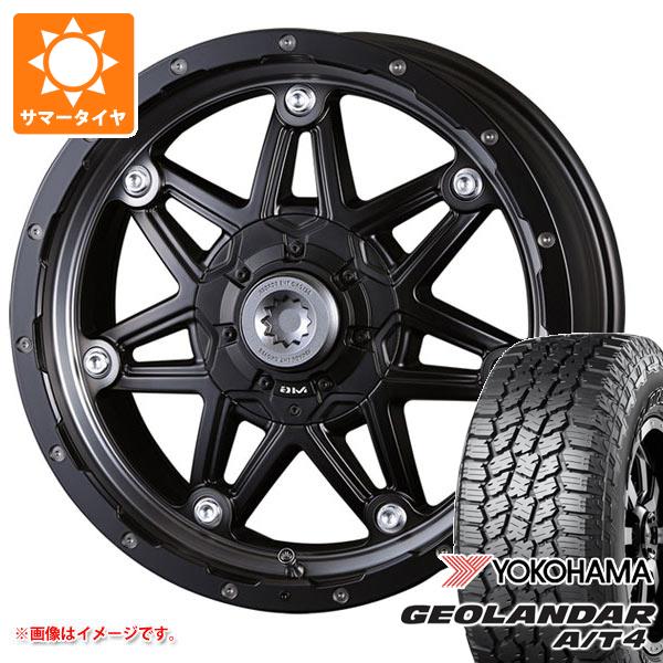 【タイヤ交換対象】ニッサン T31エクストレイル用 サマータイヤ ヨコハマ ジオランダー A/T4 G018 225/70R16 103H ブラックレター クリムソン MG ライカン 7.0-16 タイヤホイール4本セット