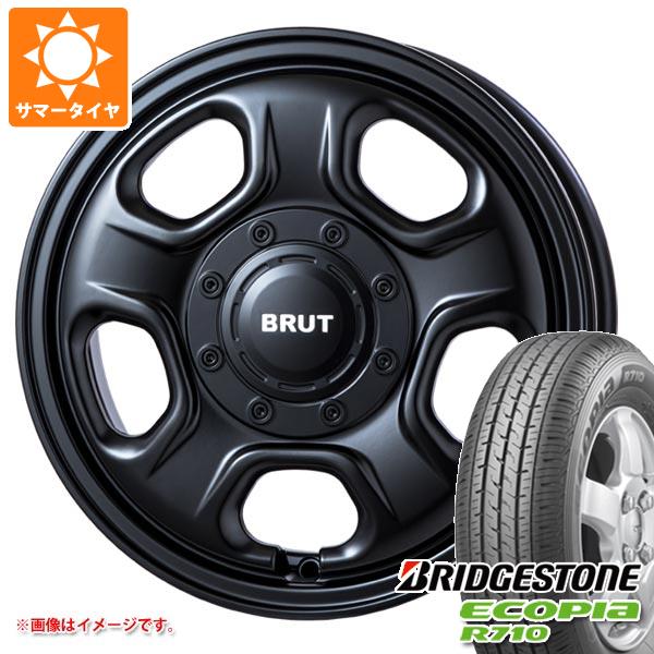 【タイヤ交換対象】キャリイ DA16T用 サマータイヤ ブリヂストン エコピア R710 165/80R14 91/90N (165R14 6PR相当) ブルート BR-33 4.5-14 タイヤホイール4本セット