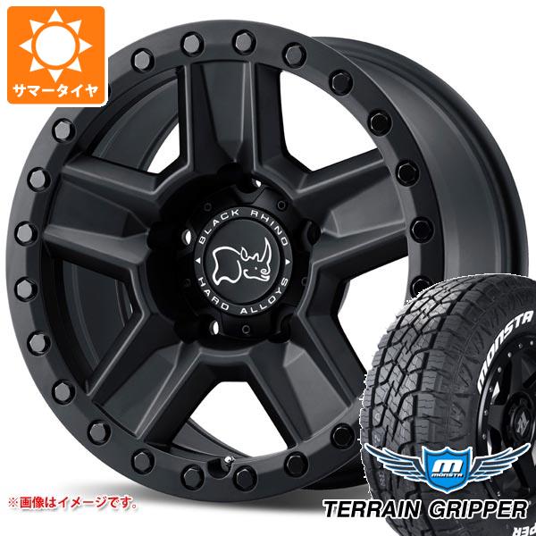 【タイヤ交換対象】FJクルーザー 10系用 サマータイヤ モンスタ テレーングリッパー LT285/70R17 121/118R ホワイトレター ブラックライノ ラヴィーン 8.5-17 タイヤホイール4本セット
