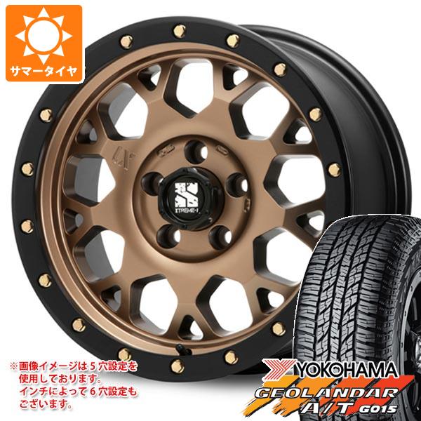 【タイヤ交換対象】エクリプスクロス GK系用 サマータイヤ ヨコハマ ジオランダー A/T G015 235/65R17 108H XL ブラックレター MLJ エクストリームJ XJ04 7.0-17 タイヤホイール4本セット