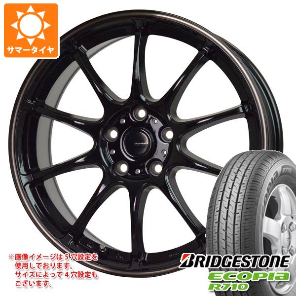 【タイヤ交換対象】サマータイヤ 145/80R12 80/78N ブリヂストン エコピア R710 (145R12 6PR相当) ジースピード P-07 4.0-12 タイヤホイール4本セット