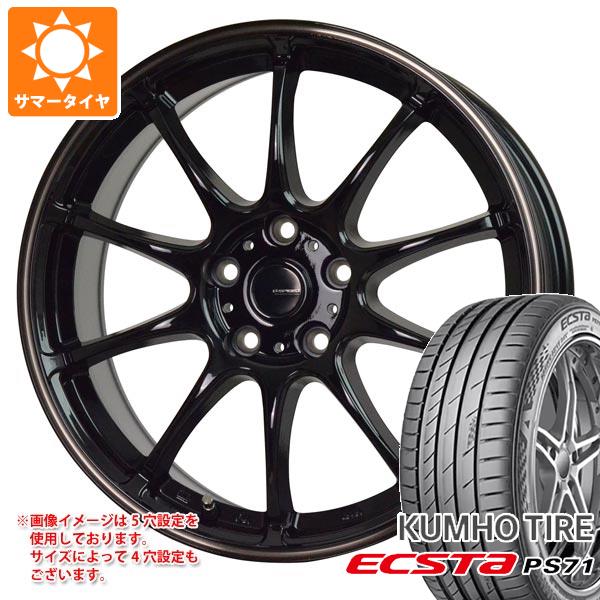 【タイヤ交換対象】サマータイヤ 215/40R18 89Y XL クムホ エクスタ PS71 ジースピード P-07 7.5-18 タイヤホイール4本セット