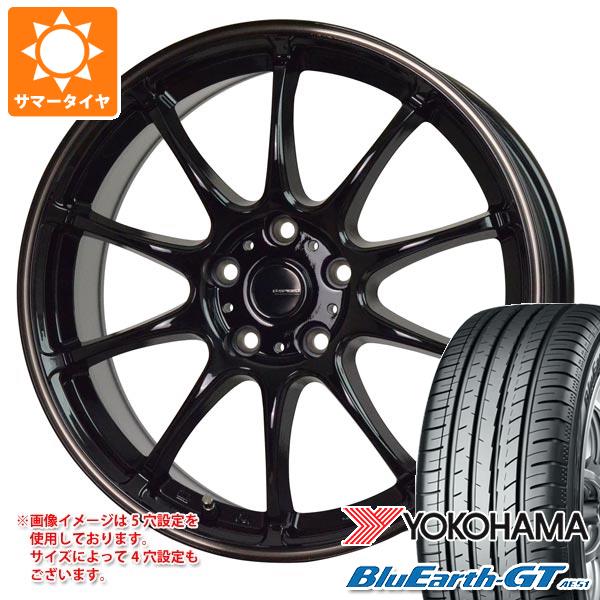 【タイヤ交換対象】サマータイヤ 155/65R14 75H ヨコハマ ブルーアースGT AE51 ジースピード P-07 4.5-14 タイヤホイール4本セット