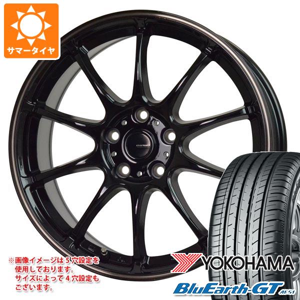 【タイヤ交換対象】サマータイヤ 205/55R16 91V ヨコハマ ブルーアースGT AE51 ジースピード P-07 6.5-16 タイヤホイール4本セット