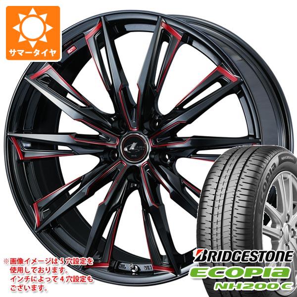 【タイヤ交換対象】サマータイヤ 185/55R16 83V ブリヂストン エコピア NH200C レオニス GX 6.0-16 タイヤホイール4本セット