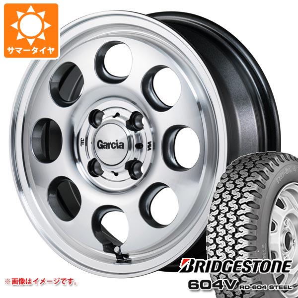 【タイヤ交換対象】キャリイ DA16T用 サマータイヤ ブリヂストン 604V RD-604 スチール 165R14 6PR (165/80R14 91/90N相当) ガルシア パーム8 4.5-14 タイヤホイール4本セット
