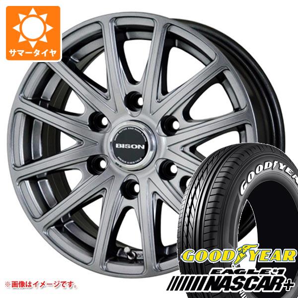 【タイヤ交換対象】NV350キャラバン E26用 2026年製 サマータイヤ グッドイヤー イーグル ＃1 ナスカープラス 195/80R15 107/105N ホワイトレター バイソン BN-01 6.0-15 タイヤホイール4本セット
