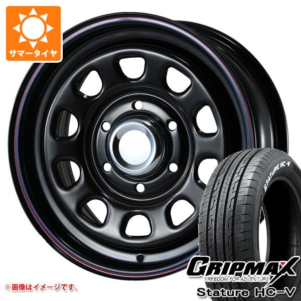 【タイヤ交換対象】NV350キャラバン E26用 サマータイヤ グリップマックス スタチャー HC-V 215/65R16C 109/107S ホワイトレター MLJ デイトナ SS 6.5-16 タイヤホイール4本セット