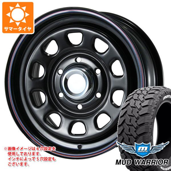 【タイヤ交換対象】NV350キャラバン E26用 サマータイヤ モンスタ マッドウォーリアー LT215/70R16 107/105Q ホワイトレター MLJ デイトナ SS 6.5-16 タイヤホイール4本セット