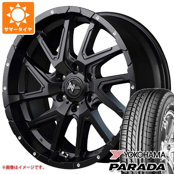 【タイヤ交換対象】NV350キャラバン E26用 2024年製 サマータイヤ ヨコハマ パラダ PA03 215/60R17C 109/107S ホワイトレター ナイトロパワー デリンジャー 6.5-17 タイヤホイール4本セット