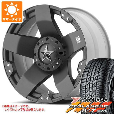5本セット ジープ ラングラー JK/JL系用 サマータイヤ ヨコハマ ジオランダー A/T G015 LT285/55R20 122/119S ブラックレター KMC XD775 ロックスター タイヤホイール5本セット