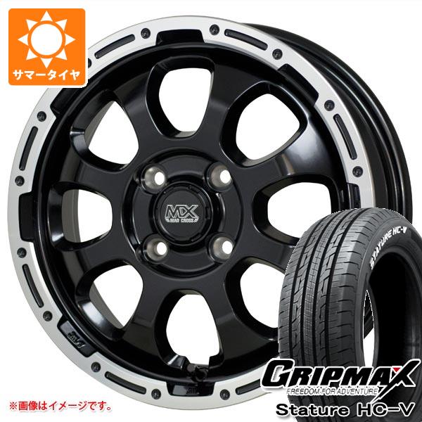 【タイヤ交換対象】キャリイ DA16T用 サマータイヤ グリップマックス スタチャー HC-V 145/80R12 80/78Q ホワイトレター マッドクロスグレイス 4.0-12 タイヤホイール4本セット