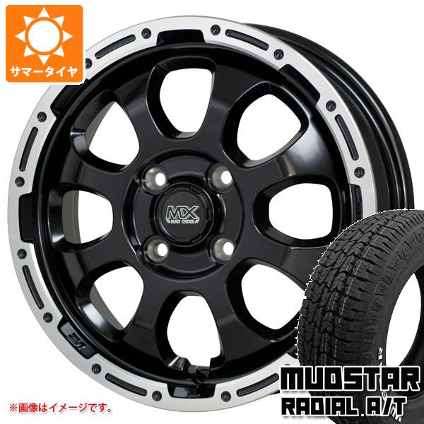 【タイヤ交換対象】キャリイ DA16T用 サマータイヤ マッドスター ラジアル A/T 145/80R12 80/78N LT ホワイトレター マッドクロスグレイス 4.0-12 タイヤホイール4本セット