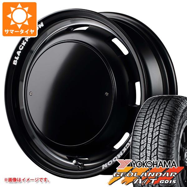 【タイヤ交換対象】キャリイ DA16T用 2025年製 サマータイヤ ヨコハマ ジオランダー A/T G015 165/60R15 77H ブラックレター ガルシア シスコ ブラックムーンエディション 4.5-15 タイヤホイール4本セット