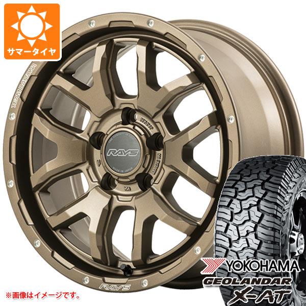 【タイヤ交換対象】ジープ ラングラー JK/JL系用 サマータイヤ ヨコハマ ジオランダー X-AT G016 265/70R17 115T ブラックレター レイズ デイトナ F6 ブースト タイヤホイール4本セット