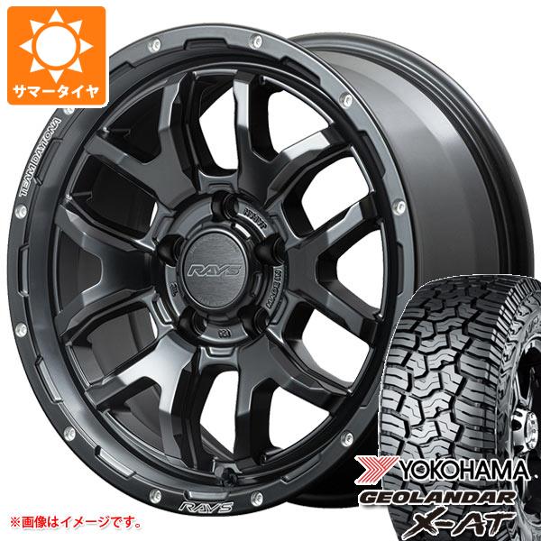 【タイヤ交換対象】ジープ ラングラー JK/JL系用 サマータイヤ ヨコハマ ジオランダー X-AT G016 LT285/70R17 121/118Q ブラックレター レイズ デイトナ F6 ブースト タイヤホイール4本セット