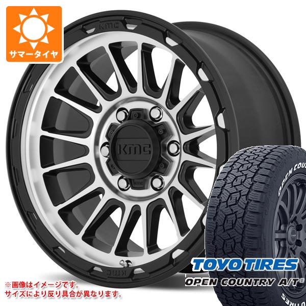 【タイヤ交換対象】ジープ ラングラー JK/JL系用 サマータイヤ トーヨー オープンカントリー A/T3 LT285/70R17 116/113Q ホワイトレター KMC KM542 インパクト タイヤホイール4本セット