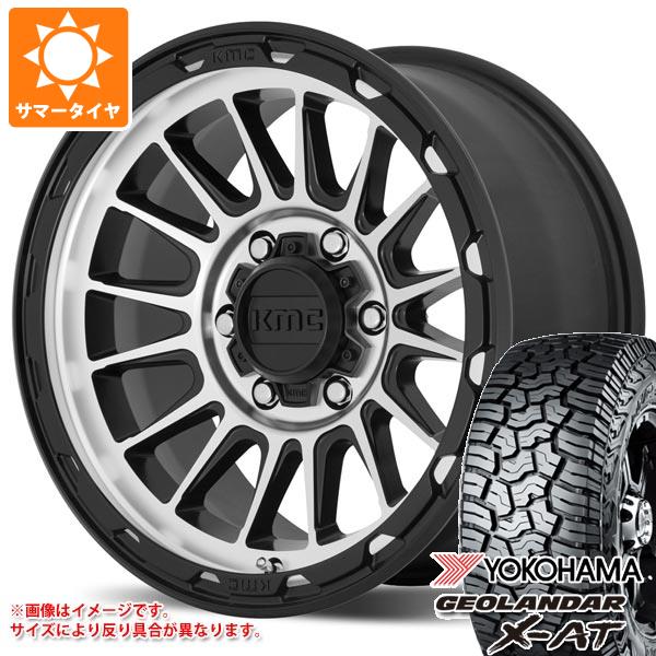 【タイヤ交換対象】2024年製 サマータイヤ 265/70R17 121/118Q ヨコハマ ジオランダー X-AT G016 ブラックレター KMC KM542 インパクト 8.0-17 タイヤホイール4本セット