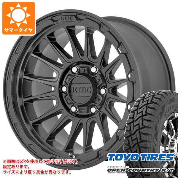 【タイヤ交換対象】サマータイヤ 225/60R17 99Q トーヨー オープンカントリー R/T ブラックレター KMC KM542 インパクト 8.0-17 タイヤホイール4本セット