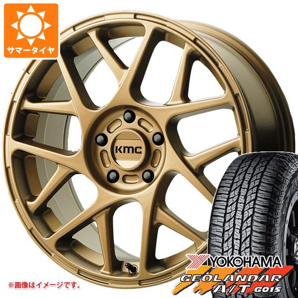 【タイヤ交換対象】アウトランダー GF/GG系用 サマータイヤ ヨコハマ ジオランダー A/T G015 235/65R17 108H XL ブラックレター KMC KM708 バリー 8.0-17 タイヤホイール4本セット