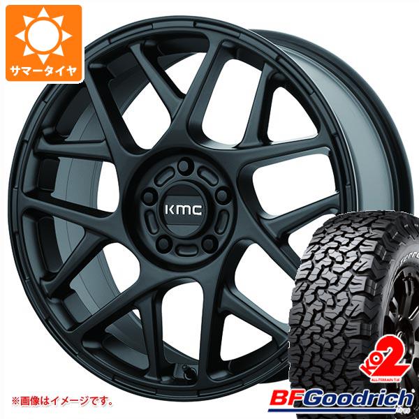 【タイヤ交換対象】T31エクストレイル用 サマータイヤ BFグッドリッチ オールテレーンT/A KO2 LT215/65R16 103/100S ブラックレター KMC KM708 バリー 7.5-16 タイヤホイール4本セット