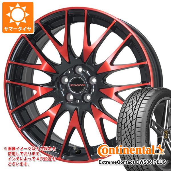 【タイヤ交換対象】2024年製 サマータイヤ 245/40R19 98Y XL コンチネンタル エクストリームコンタクト DWS06 プラス レイシーン プラバ 9M 8.0-19 タイヤホイール4本セット