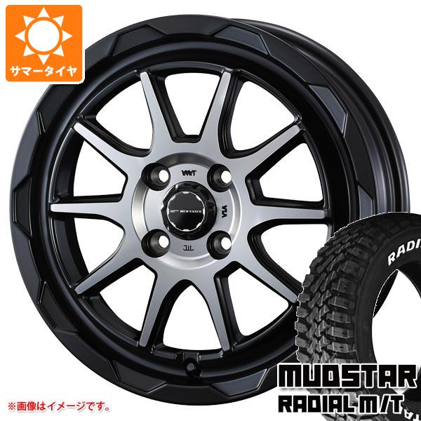 【タイヤ交換対象】キャリイ DA16T用 サマータイヤ マッドスター ラジアル M/T 145/80R12 80/78N LT ホワイトレター マッドヴァンス06 4.0-12 タイヤホイール4本セット