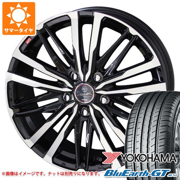 【タイヤ交換対象】サマータイヤ 225/40R18 92W XL ヨコハマ ブルーアースGT AE51 スマック クレスト 7.0-18 タイヤホイール4本セット