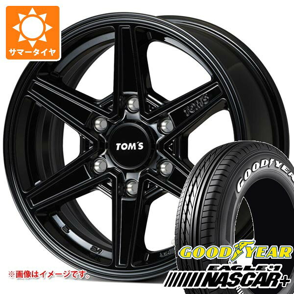 【タイヤ交換対象】トヨタ ハイエース 200系用 2026年製 サマータイヤ グッドイヤー イーグル ＃1 ナスカープラス 215/65R16C 109/107R ホワイトレター トムス TWC01 6.5-16 タイヤホイール4本セット