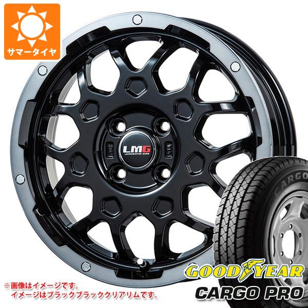 【タイヤ交換対象】キャリイ DA16T用 サマータイヤ グッドイヤー カーゴ プロ 165/80R14 91/90N (165R14 6PR相当) LMG MS-9W 4.5-14 タイヤホイール4本セット