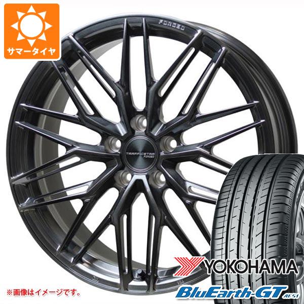 【タイヤ交換対象】サマータイヤ 225/45R19 96W XL ヨコハマ ブルーアースGT AE51 トラフィックスター フォージド TSF-03 8.0-19 タイヤホイール4本セット