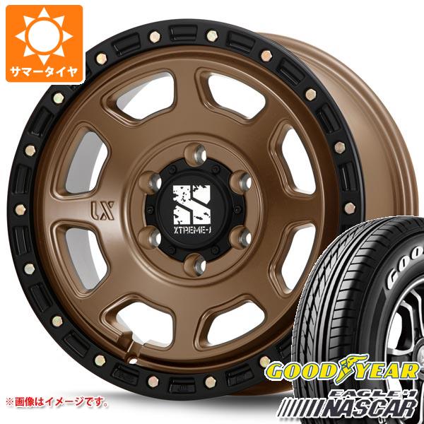 【タイヤ交換対象】ハイエース 200系用 2024年製 サマータイヤ グッドイヤー イーグル ＃1 ナスカー 215/65R16C 109/107R ホワイトレター MLJ エクストリームJ XJ07 6.5-16 タイヤホイール4本セット