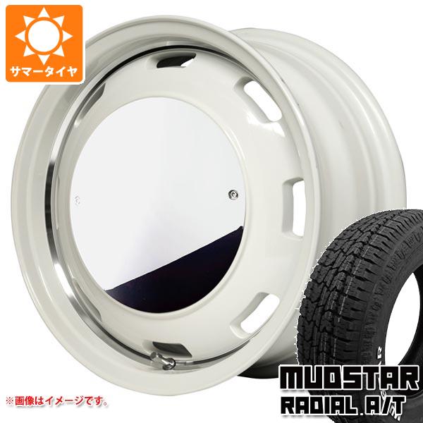 【タイヤ交換対象】キャリイ DA16T用 サマータイヤ マッドスター ラジアル A/T 165/60R15 77S ホワイトレター ガルシア シスコムーン 4.5-15 タイヤホイール4本セット